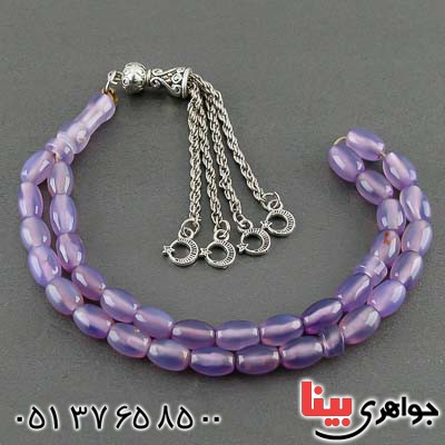 تسبیح عقیق یمنی سوسنی 33 دانه ای لاکچری بسیارشفاف _کد:21125