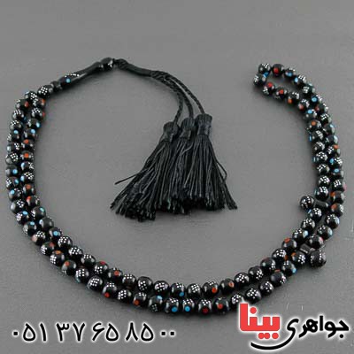 تسبیح یسر 101 دانه ای زیبا مرصع کاری شده _کد:21153