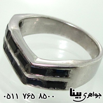 انگشتر عقیق سیاه (اونیکس) حلقه هفتی