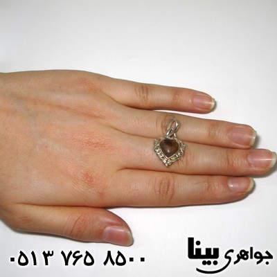 گردنبند کهربا زنانه قلبی
