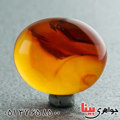 نگین انگشتر عقیق یمنی کبدی مصور بسیار زیبا _کد:21231