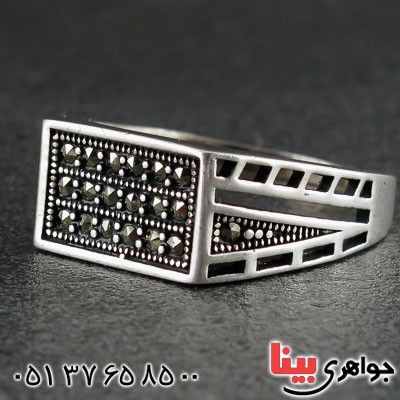 انگشتر حدید مارکازیتی اسپرت مردانه _کد:21259