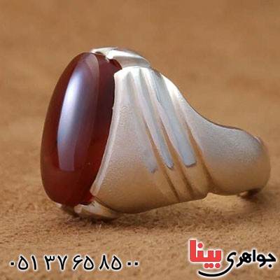 انگشتر عقیق یمنی مردانه بسیار عالی