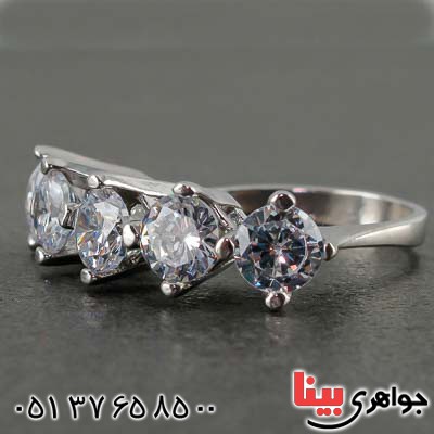 انگشتر نقره رودیوم زنانه بسیار زیبا _کد:21282
