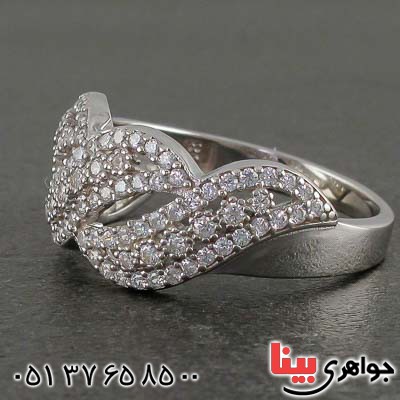 انگشتر نقره رودیوم زنانه خاص و زیبا _کد:21284
