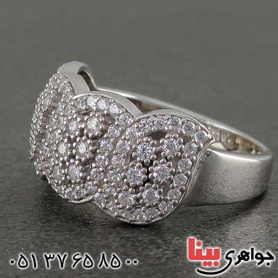 انگشتر نقره زنانه رودیوم بسیار زیبا _کد:21286