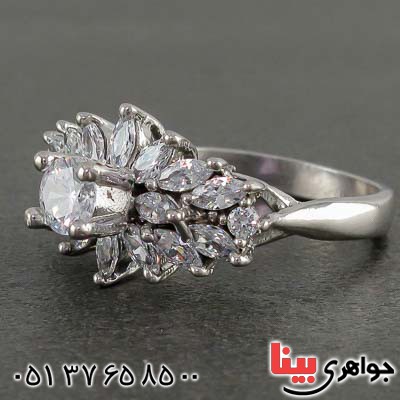 انگشتر نقره زنانه رودیوم بسیار خاص _کد:21302