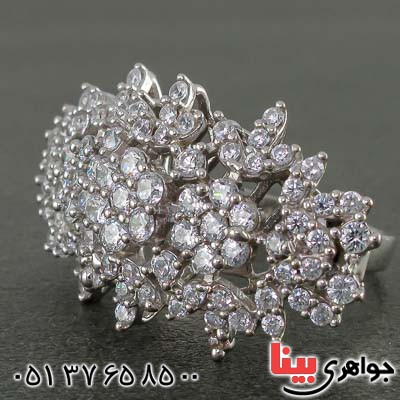 انگشتر نقره زنانه رودیوم بسیار زیبا
