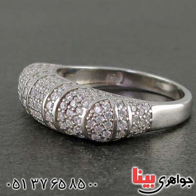 انگشتر نقره زنانه رودیوم بسیار زیبا _کد:21305