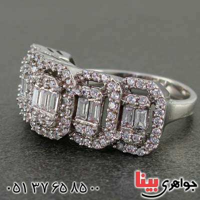 انگشتر نقره زنانه رودیوم بسیار زیبا _کد:21308