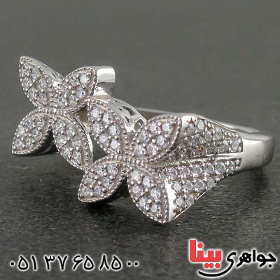 انگشتر نقره زنانه رودیوم بسیار خاص _کد:21309