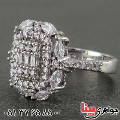انگشتر نقره زنانه رودیوم بسیار خاص _کد:21310