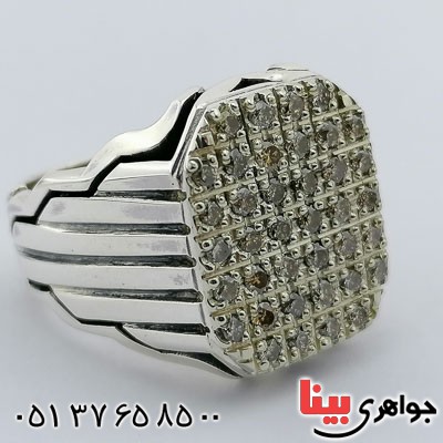 انگشتر الماس مردانه بسیار فاخر _کد:21321