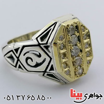 انگشتر الماس مردانه بسیار عالی _کد:21324