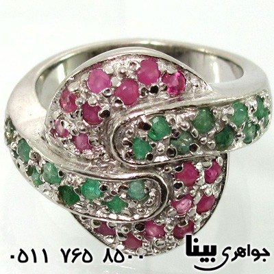 انگشتر چند جواهر کلاسیک زنانه
