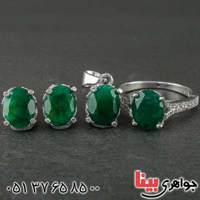 سرویس زمرد خوشرنگ خاص بسیار زیبا _کد:21381