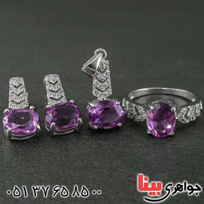 سرویس آمتیست جواهری بسیار زیبا _کد:21382