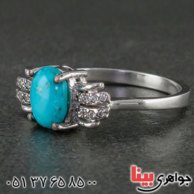 انگشتر فیروزه نیشابوری زنانه زیبا _کد:21405