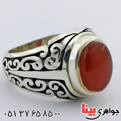 انگشتر عقیق یمنی مردانه درشت بسیار فاخر _کد:21417