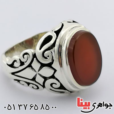 انگشتر عقیق یمنی درشت مردانه بسیار خاص _کد:21418