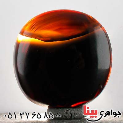 نگین انگشتر عقیق یمنی جزع موکل دار بسیار عالی _کد:21441