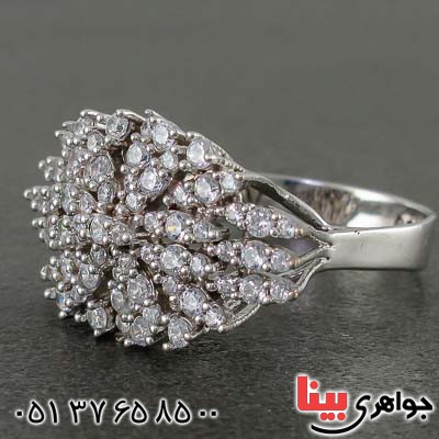 انگشتر نقره رودیوم زنانه بسیار خاص _کد:21454