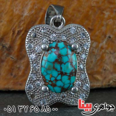 گردنبند فیروزه نیشابوری زنانه زیبا _کد:21478