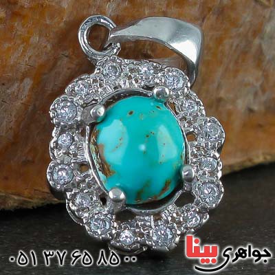 گردنبند فیروزه نیشابوری زنانه زیبا _کد:21480