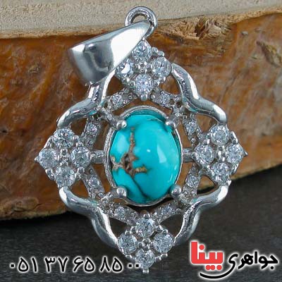 گردنبند فیروزه نیشابوری زنانه بسیار زیبا _کد:21484