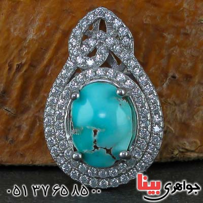 گردنبند فیروزه نیشابوری زنانه بسیار خاص _کد:21489