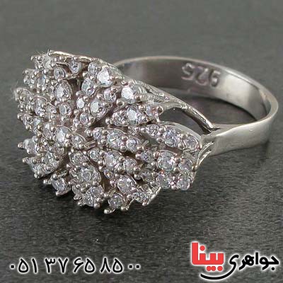 انگشتر نقره رودیوم زنانه بسیار خاص _کد:21496