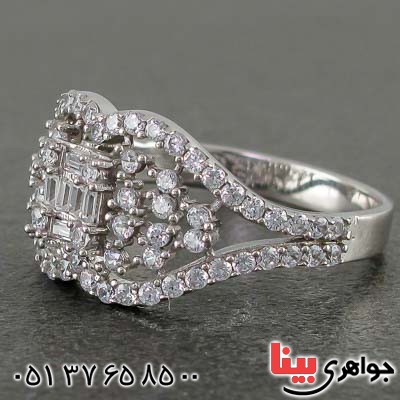 انگشتر نقره رودیوم زنانه بسیار خاص _کد:21501