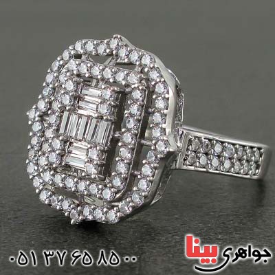 انگشتر نقره رودیوم زنانه بسیار زیبا _کد:21520