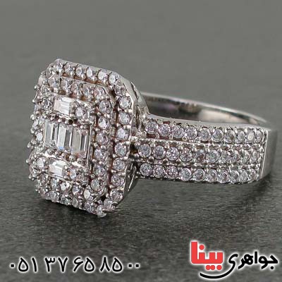انگشتر نقره رودیوم زنانه بسیار شیک _کد:21521