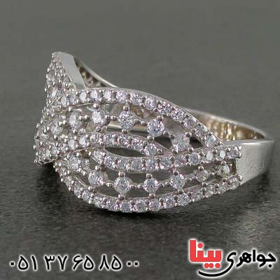 انگشتر نقره رودیوم زنانه بسیار زیبا _کد:21523