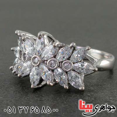 انگشتر نقره رودیوم زنانه بسیار زیبا _کد:21529