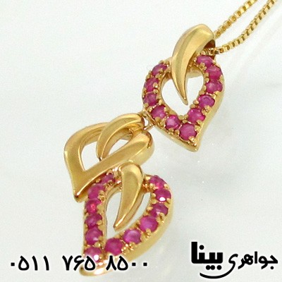 گردنبند یاقوت سرخ سه برگ