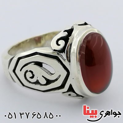 انگشتر عقیق یمنی مردانه درشت بسیار فاخر _کد:21544