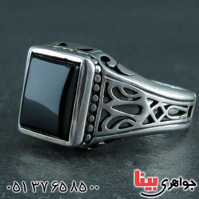 انگشتر عقیق سیاه (اونیکس) خاص مردانه انگشتر عقیق سیاه (اونیکس) خاص مردانه