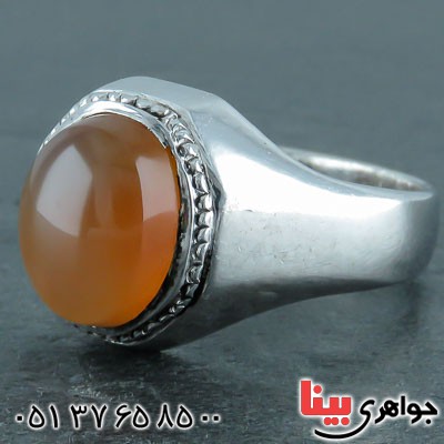 انگشتر عقیق یمنی دست ساز مردانه _کد:21636
