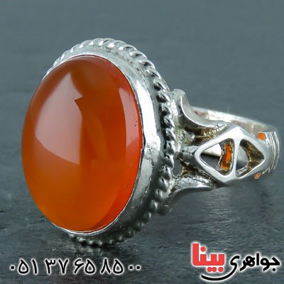 انگشتر عقیق یمنی دست ساز مردانه بسیار خاص _کد:21672