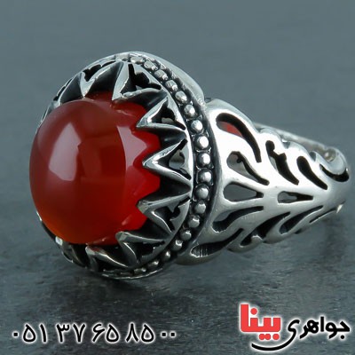 انگشتر عقیق یمنی مردانه بسیار زیبا _کد:21676