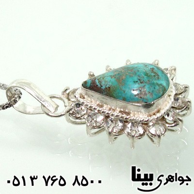 گردنبند فیروزه نیشابوری اشکی زنانه