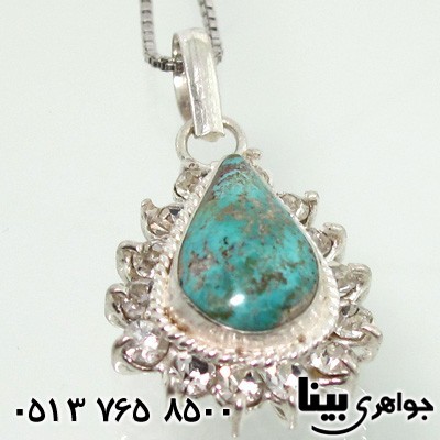 گردنبند فیروزه نیشابوری اشکی زنانه