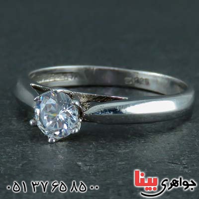 انگشتر نقره سولیتر زنانه بسیار زیبا _کد:21697