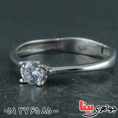 انگشتر نقره سولیتر زنانه بسیار زیبا _کد:21699