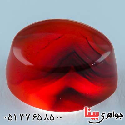 نگین انگشتر عقیق یمنی کبدی قدیمی بسیار زیبا _کد:21778