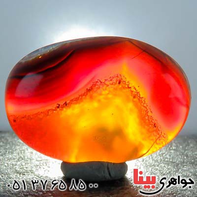 نگین انگشتر عقیق یمنی کبدی قدیمی بسیار زیبا _کد:21779