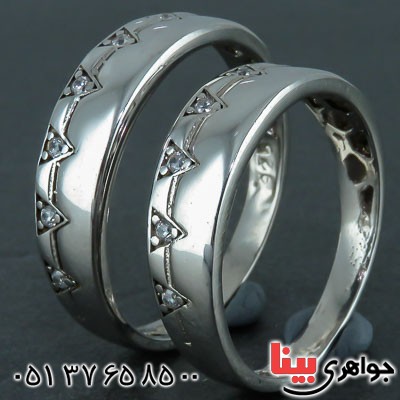 انگشتر نقره ست ازدواج بسیار زیبا _کد:21861