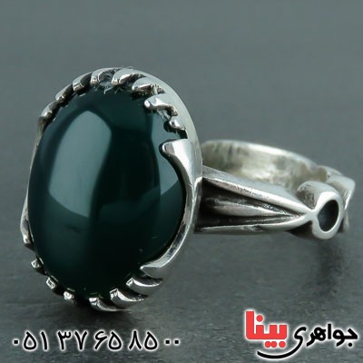 انگشتر عقیق سیاه (اونیکس) بسیار زیبا _کد:21871